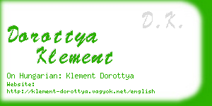 dorottya klement business card